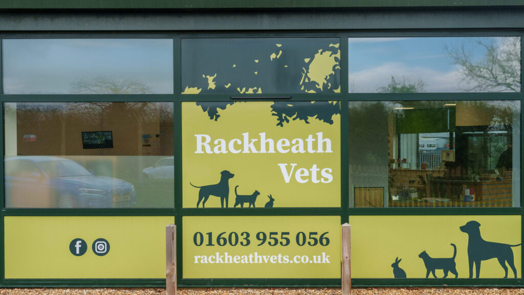 front of rackheath vets building