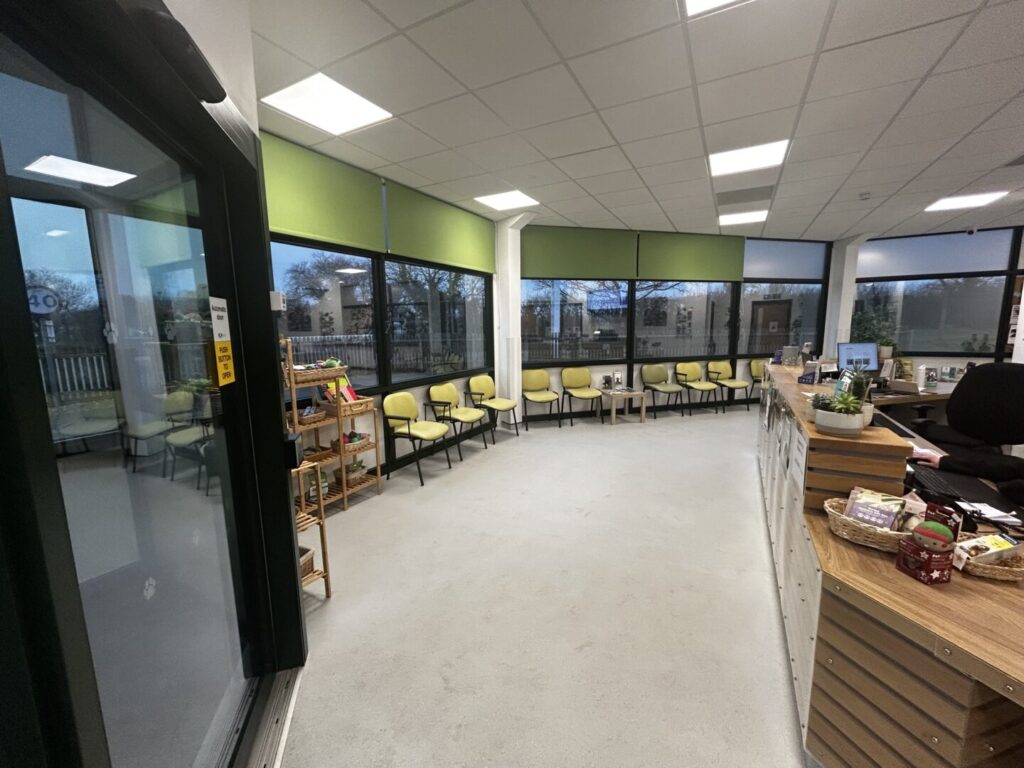 waiting area rackheath vets